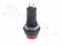 Drukcontact  rond 12mm rood 250V/1,5A